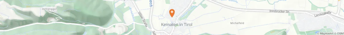Map representation of the location for Apotheke Kematen in 6175 Kematen